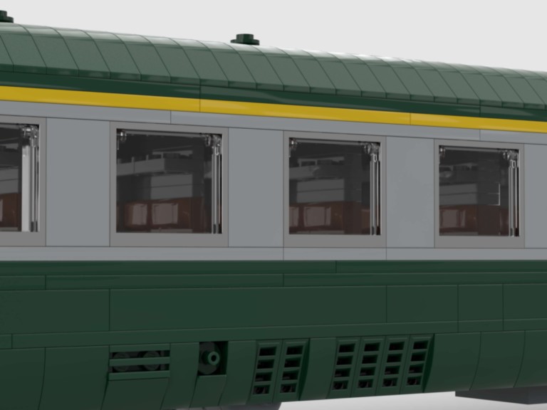 Plan de construction Wagon UIC 1ère classe de la SNCF - vert gris