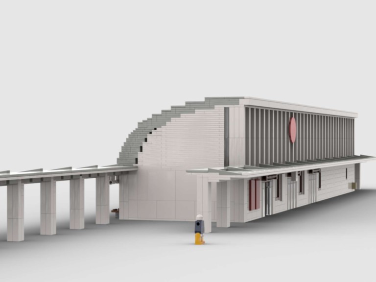 MOC - plan de construction de la gare de Laon