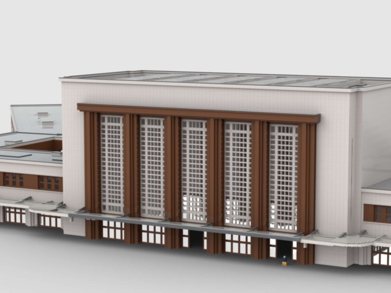 Plan de construction MOC du bâtiment voyageur de la Gare du Havre