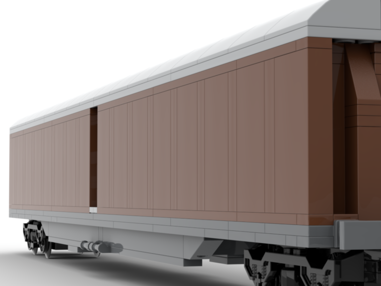 Plan de construction wagon SNCF EVS-SNAV2 brun toit gris