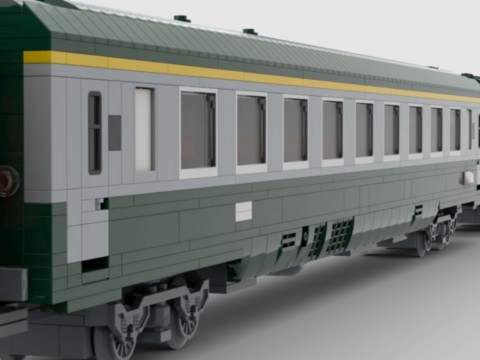 Plan de construction Wagon UIC 1ère classe de la SNCF - vert gris