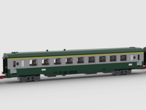 Plan de construction Wagon UIC 1ère classe de la SNCF - vert gris