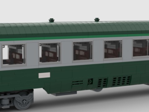 Plan de construction Wagon UIC 2ème classe de la SNCF - vert gris