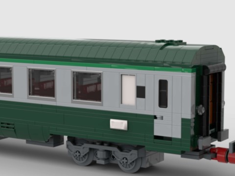 Plan de construction Wagon UIC 2ème classe de la SNCF - vert gris