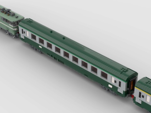 Plan de construction Wagon UIC 2ème classe de la SNCF - vert gris