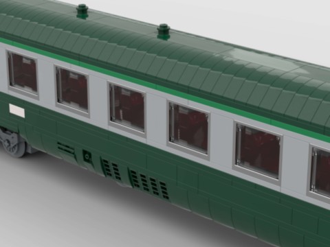 Plan de construction Wagon UIC 2ème classe de la SNCF - vert gris