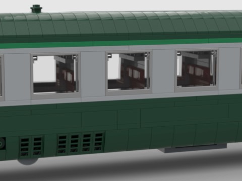 Plan de construction Wagon UIC 2ème classe de la SNCF - vert gris