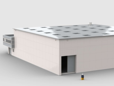 Plan de construction MOC d'un bâtiment industriel