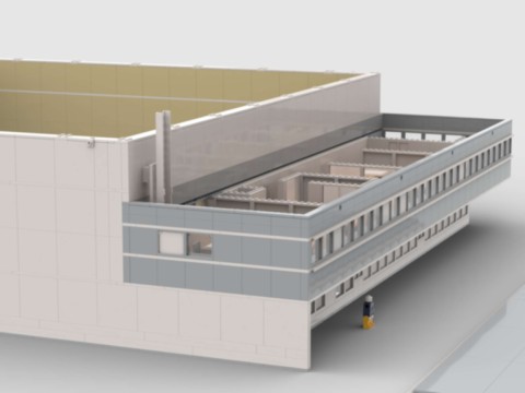 Plan de construction MOC d'un bâtiment industriel