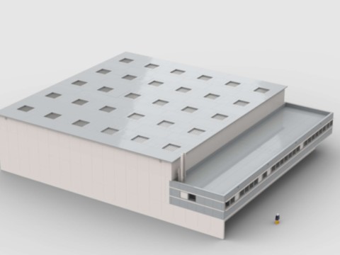 Plan de construction MOC d'un bâtiment industriel