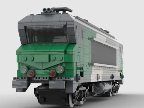 Plan MOC de la BB 7242 Vienne Fret de la SNCF