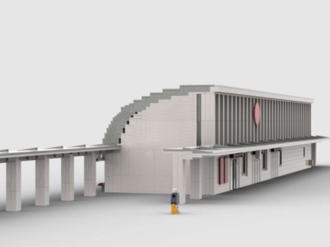 MOC - plan de construction de la gare de Laon