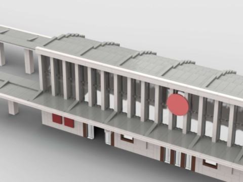 MOC - plan de construction de la gare de Laon
