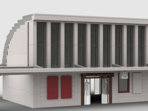 MOC - plan de construction de la gare de Laon