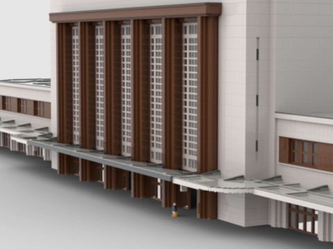 Plan de construction MOC du bâtiment voyageur de la Gare du Havre