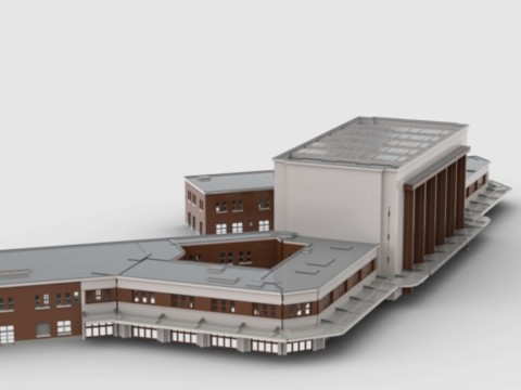 Plan de construction MOC du bâtiment voyageur de la Gare du Havre