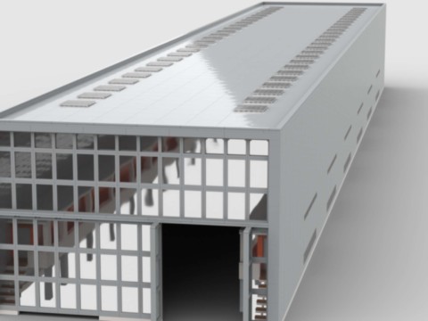 Plan de construction MOC d'un atelier de maintenance des trains SNCF d'Amiens - version avec aménagements