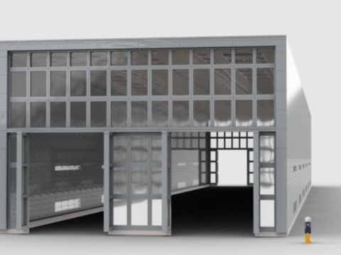 Plan de construction MOC d'un atelier de maintenance des trains SNCF d'Amiens