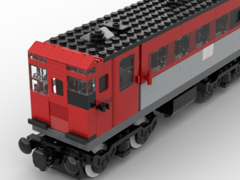 metro rouge en cube lego (train 9V)