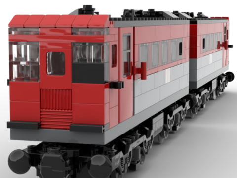 metro rouge en cube lego (train 9V)
