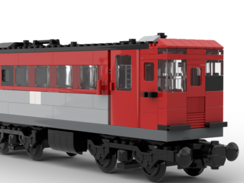 metro rouge en cube lego (train 9V)