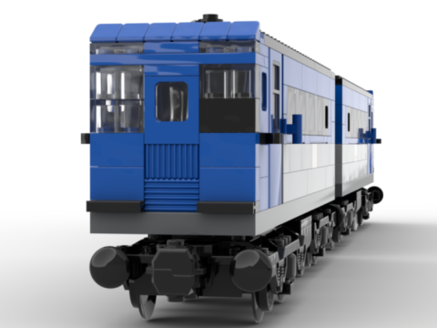 metro rouge en cube lego (train 9V)