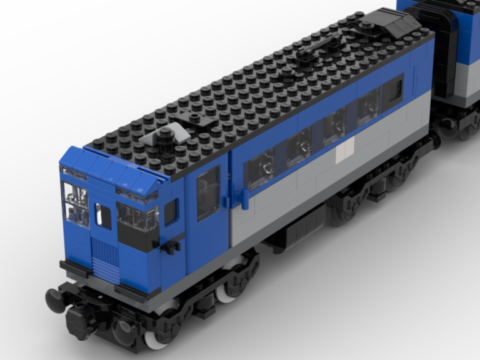 metro bleu en cube lego (train 9V)