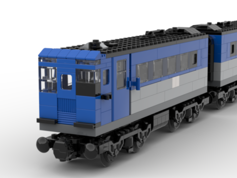 Plan de construction metro bleu en cube lego (train 9V)