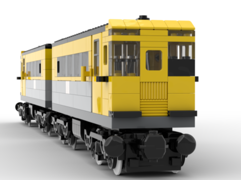 Plan de Plan de metro jaune en cube lego (train 9V)