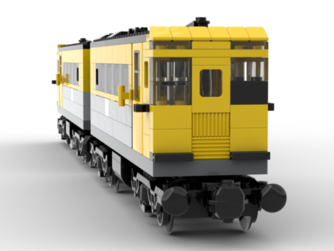 Plan de Plan de metro jaune en cube lego (train 9V)