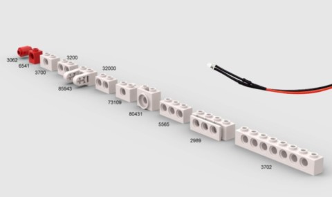 cubes pouvant porter des ampoules pour éclairage train brique 9V