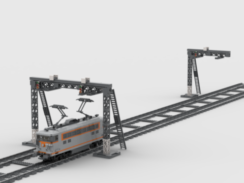 Plan de construction MOC potences et feux de la SNCF