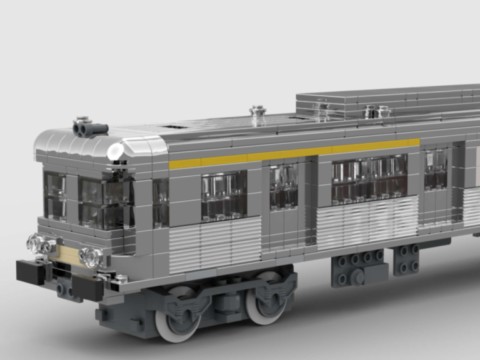 Train de banlieue inox Z6100 - "petit gris" - SNCF - rame complète