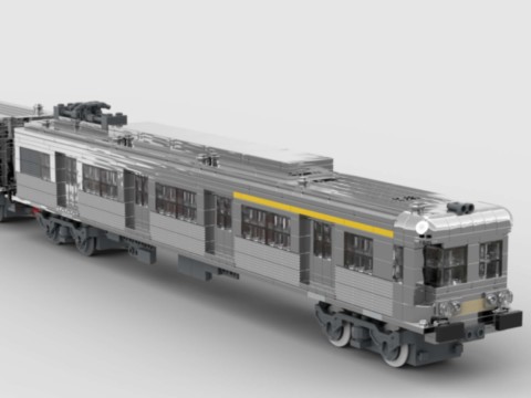 Train de banlieue inox Z6100 - "petit gris" - SNCF - rame complète