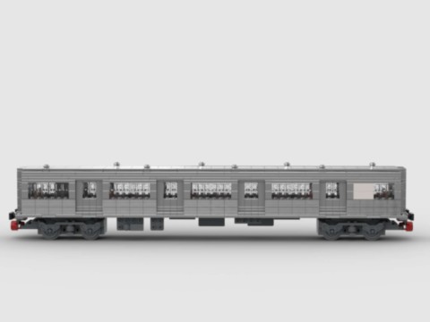 Train de banlieue inox Z6100 - "petit gris" - SNCF - voiture intermédiaire