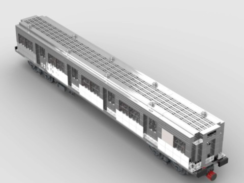 Train de banlieue inox Z6100 - "petit gris" - SNCF - voiture intermédiaire
