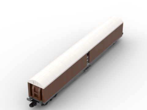 Plan de construction wagon SNCF EVS-SNAV2 brun toit blanc