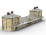 Construction en briques de la Gare de Pontoise (huisseries blanches)
